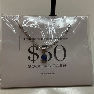 Blue Sapphire Pendant Necklace - Women's Jewelry